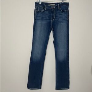 BKE Drew Boot Embroidered Pockets Heavy Stitching Denim Jeans Size 30x31 1/2
